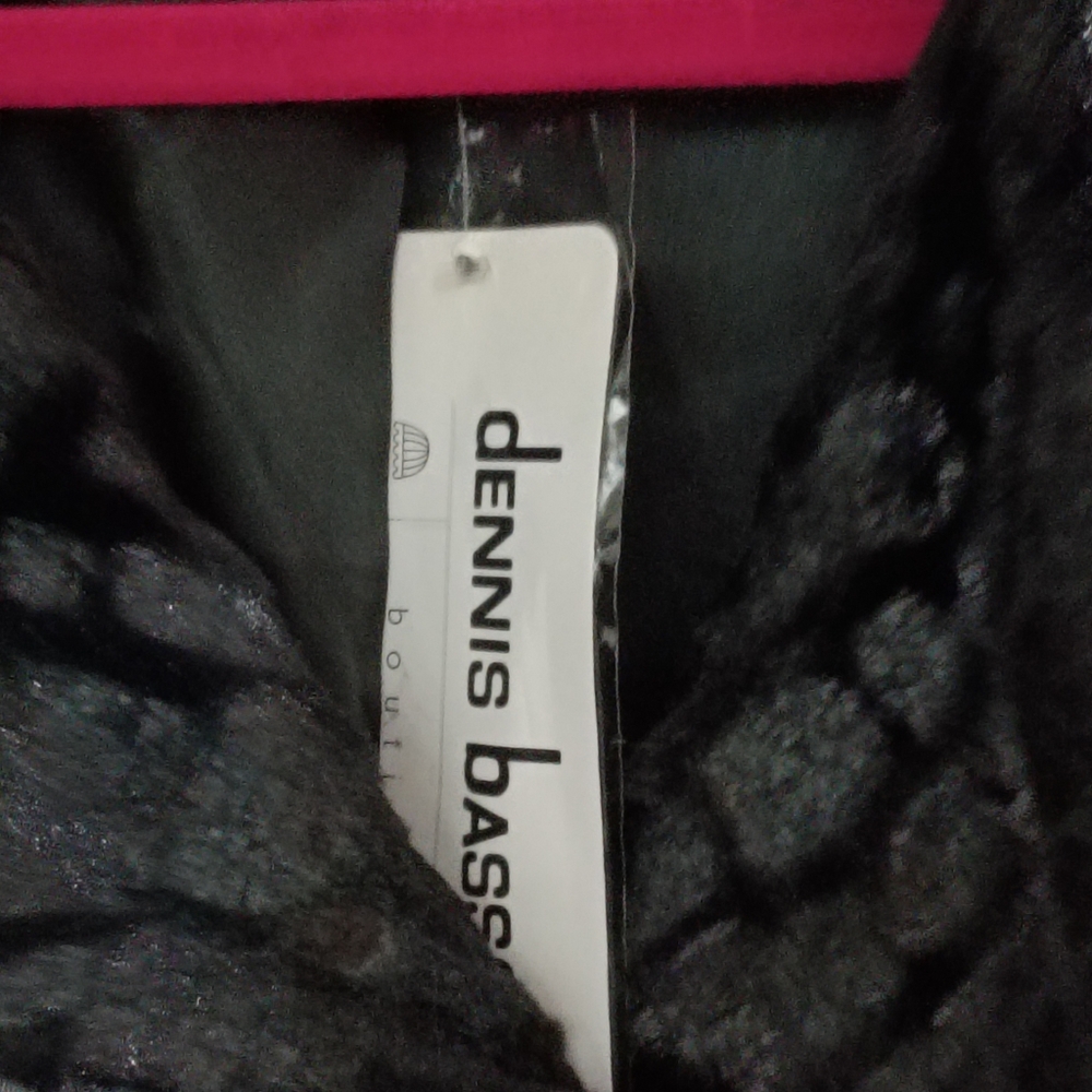 Black Crocodile-Texstute Pattern Teddy Jacket - image 7